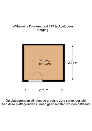 Floorplan - Wilhelmina Druckerstraat 343, 7311 TD Apeldoorn